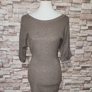 Express  Taupe Sweater Dress